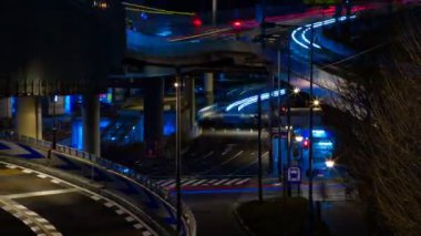 Akasaka Tokyo orta atış iş kasabasında Gece zaman lapse sokak