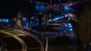 Akasaka Tokyo orta atış iş kasabasında Gece zaman lapse sokak