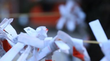 Tokyo gündüz Hanazono tapınağında Oracles