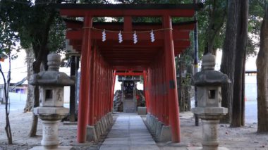 Tokyo'daki Hanazono tapınağında büyük dini kapı