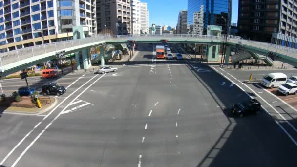 Un timelapse della città che attraversa il centro di Tokyo diurno — Video Stock