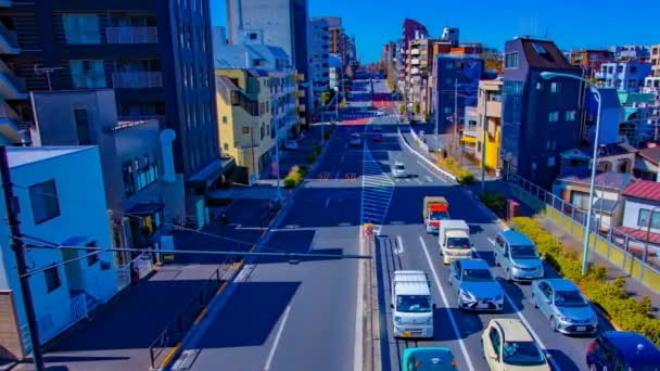 Tokyo gündüz geniş çekim kaydırma şehir merkezinde şehir sokak bir timelapse — Stok video