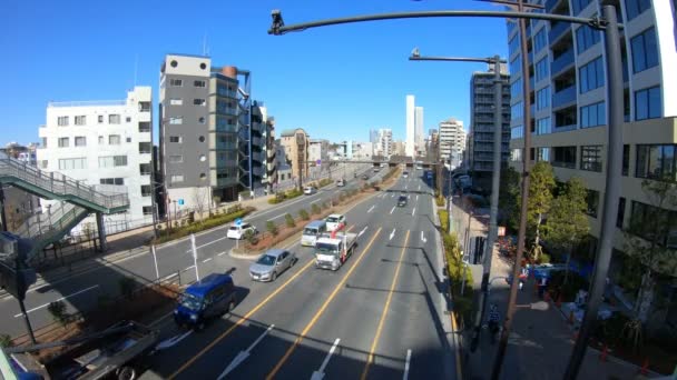 Μια χρονική χρονική διάρκεια του δρόμου της πόλης στο κέντρο του Τόκιο — Αρχείο Βίντεο