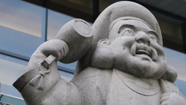 东京神社的雕像守护者角度 — 图库视频影像