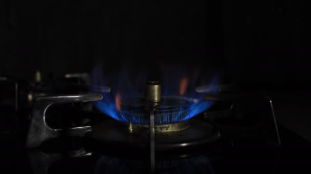 台所の熱の点火 — ストック動画