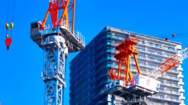 Tokyo panning aşamasında vinçler hareketli bir zaman atlamalı