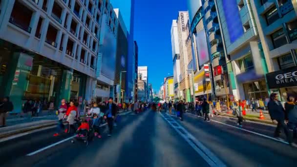 Uma timelapse da rua da cidade no centro da cidade em Ginza Tóquio — Vídeo de Stock