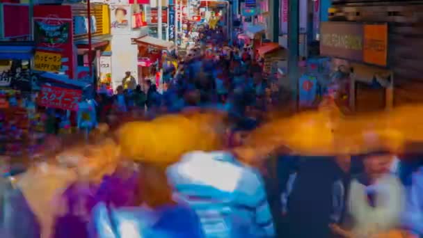 Μια χρονική χρονική διάρκεια της οδού Τακταίτα στο Harajuku Tokyo ημερήσια φωτογραφία — Αρχείο Βίντεο
