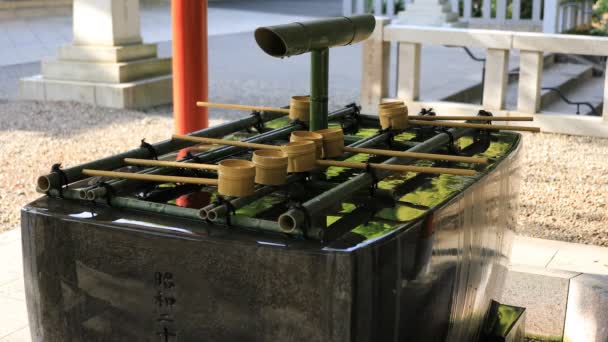 东京希神社的净化槽 — 图库视频影像