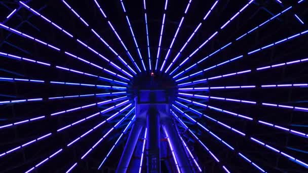 Riesenrad im Freizeitpark in Tokio — Stockvideo