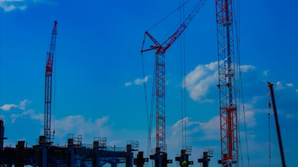 Un timelapse de grúas en construcción en Tokio — Vídeos de Stock