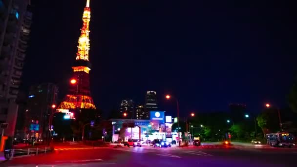 На перетині високих веж у Токіо — стокове відео