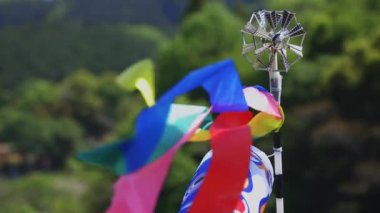 Ibaraki gündüz güneşli Ryujin büyük köprüde sazan flamalar