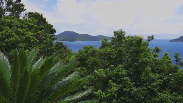 Manenzaki promontory near the blue ocean in Amami oshima Kagoshima wide shot — Stock Video