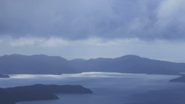 Amami oshima Kagoshima yüksek açı mavi okyanus yakınında Takachiyama promontory
