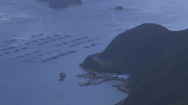Amami oshima Kagoshima yüksek açı mavi okyanus yakınında Takachiyama promontory