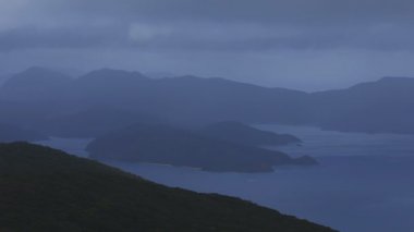 Amami oshima Kagoshima yüksek açı mavi okyanus yakınında Takachiyama promontory