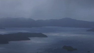 Amami oshima Kagoshima yüksek açı mavi okyanus yakınında Takachiyama promontory
