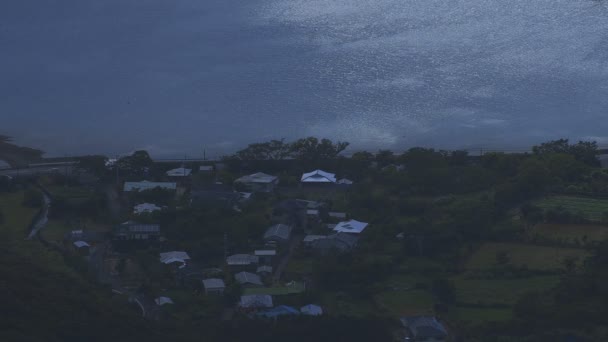 高池山海角附近的蓝色海洋在鹿儿岛高角度 — 图库视频影像