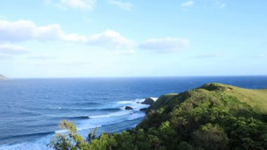 Amami oshima Kagoshima mavi okyanus yakınında Miyakozaki promontory