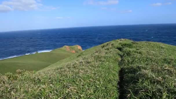 Promontorio di Miyakozaki vicino all'oceano blu ad Amami oshima Kagoshima — Video Stock