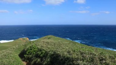Amami oshima Kagoshima mavi okyanus yakınında Miyakozaki promontory