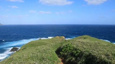 Amami oshima Kagoshima mavi okyanus yakınında Miyakozaki promontory