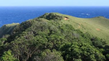 Amami oshima Kagoshima mavi okyanus yakınında Miyakozaki promontory