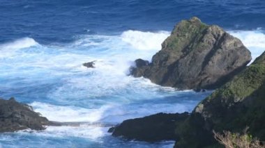 Amami oshima Kagoshima mavi okyanus yakınında Miyakozaki promontory