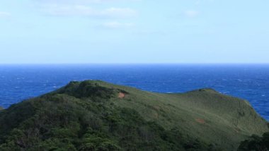 Amami oshima Kagoshima mavi okyanus yakınında Miyakozaki promontory