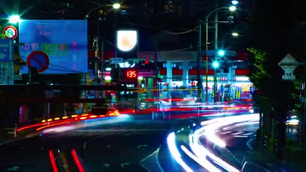 东京欧美大道市中心街道延时久远长时间曝光 — 图库视频影像