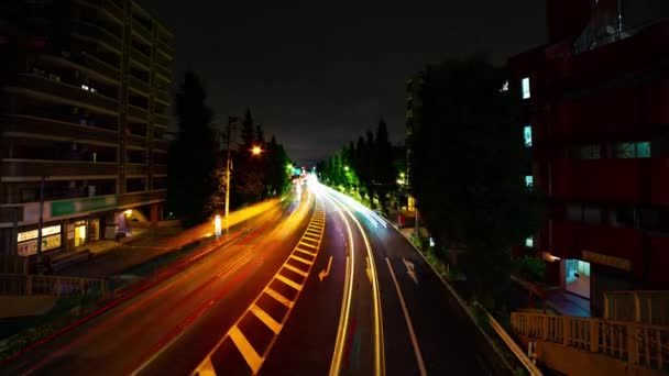 A timelapse da rua centro da cidade na avenida OUME em Tóquio longa exposição tiro largo — Vídeo de Stock