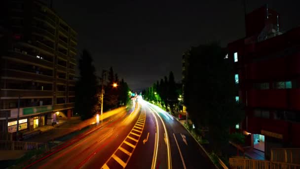 A timelapse of the downtown street at OUME avenue in Tokyo long exposure wide shot — Stock Video