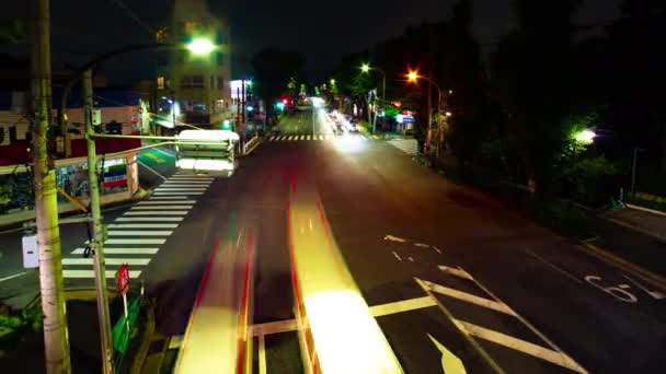 A timelapse da rua centro da cidade na avenida OUME em Tóquio longa exposição tiro largo — Vídeo de Stock