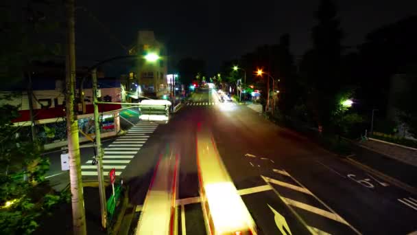 A timelapse da rua centro da cidade na avenida OUME em Tóquio longa exposição tiro largo — Vídeo de Stock