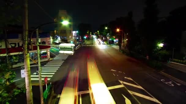 A timelapse da rua centro da cidade na avenida OUME em Tóquio longa exposição tiro largo — Vídeo de Stock