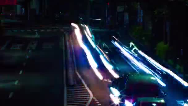 A timelapse of the downtown street at OUME avenue in Tokyo long exposure wide shot — Stock Video