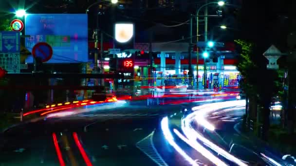 东京欧美大道市中心街道延时久远长时间曝光 — 图库视频影像
