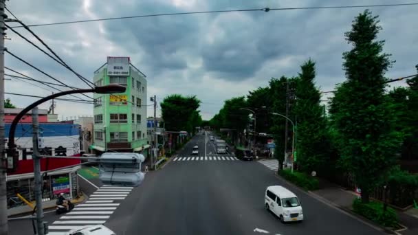 A timelapse da rua baixa em Nerima Tóquio grande tiro diurno — Vídeo de Stock