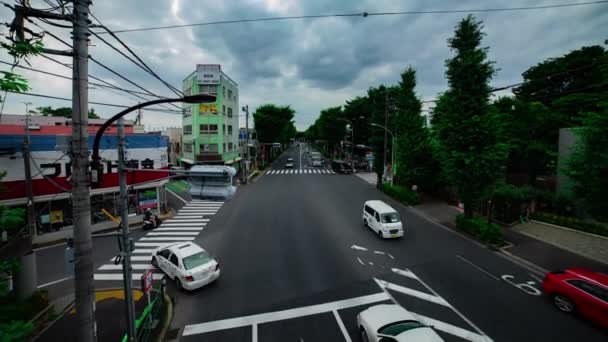 Un timelapse de la calle del centro de la ciudad en Nerima Tokio plano diurno — Vídeo de stock
