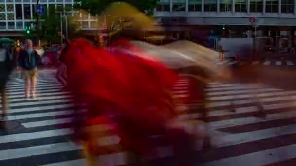 Un intemporel de personnes au carrefour de Shibuya Tokyo plan d'ensemble de jour — Video