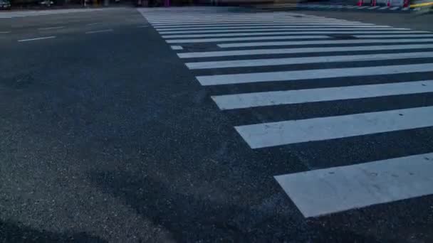 Střevíce lidí na kříži v Shibuya Tokio ve dne v širokém záběru — Stock video