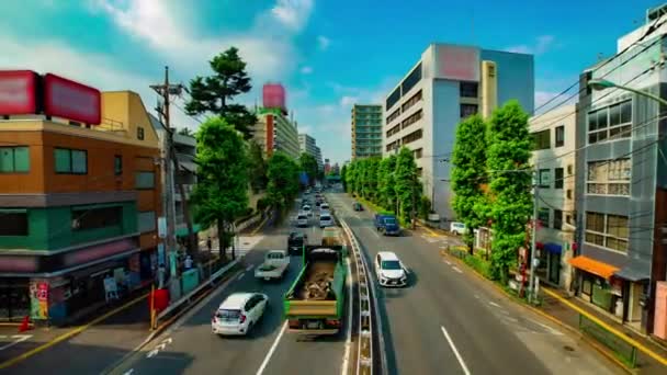 Uma timelapse da baixa da rua na avenida Kanpachi em Tóquio — Vídeo de Stock