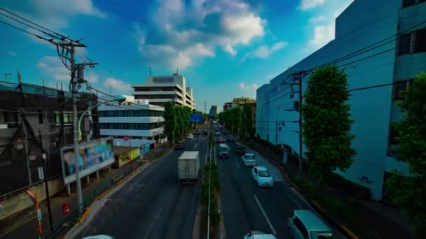 Un timelapse de la calle del centro en la avenida Kanpachi en Tokio plano diurno — Vídeo de stock