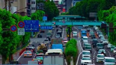 Tokyo 'da Kanpachi Bulvarı' ndaki otomobil sokağının zaman çizelgesi.