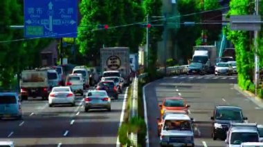 Tokyo 'da Kanpachi Bulvarı' ndaki otomobil sokağının zaman çizelgesi.