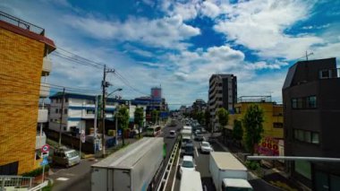 Tokyo 'da Kanpachi Bulvarı' ndaki otomobil sokağının zaman çizelgesi.