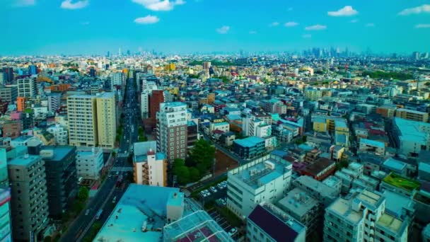 Ein zeitraffer panoramablick auf die städtische stadt in nerima tokyo tagsüber weitwinkel — Stockvideo