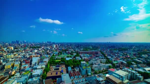 Une vue panoramique intemporelle de la ville urbaine de Nerima Tokyo prise de vue de jour — Video