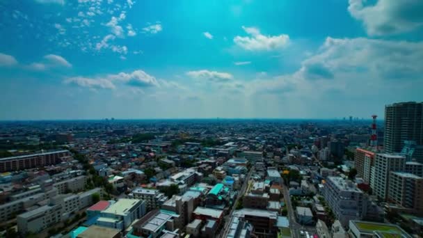 Timelapse panoramiczny widok na miejskie miasto w Nerima Tokio w ciągu dnia szeroki strzał — Wideo stockowe